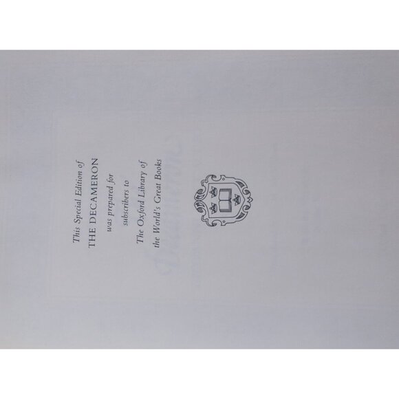 The Decameron Giovanni Boccaccio Oxford University Press Franklin Library 1985 - Picture 7 of 11